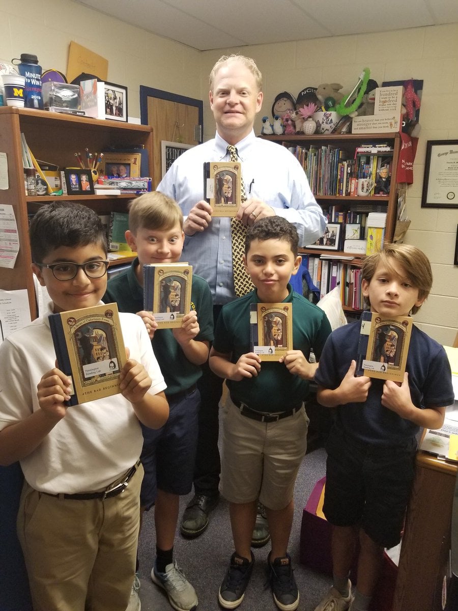 David Anderson with students David Anderson with students