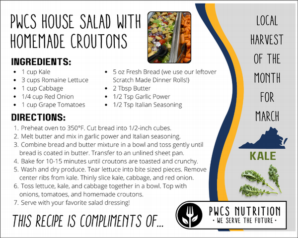 pwcs house salad with homemade croutons recipe 